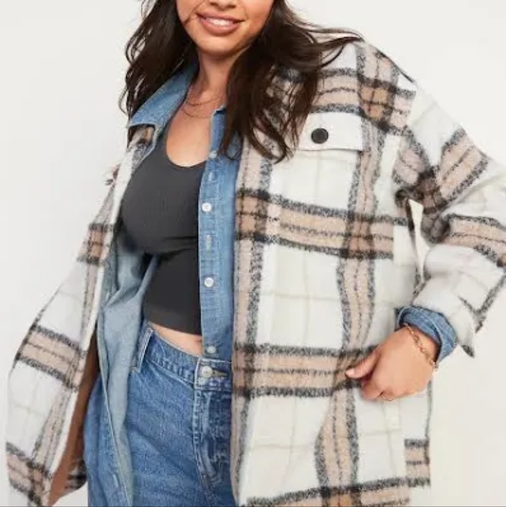 2x Old Navy Long flannel jacket